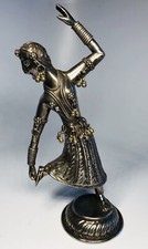 Antique Circa 1900 India Engraved Silver Dancing Dangle Figure 7.5