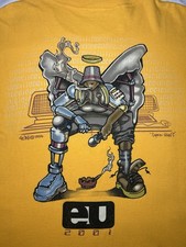 VTG Y2K Echo Unltd Yellow Cyber Thug/Punk Made In USA Mens 2XL picture