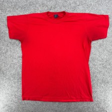 Nike Red Vintage Blue Tag Rare Single Stitch Blank T-Shirt Mens Large picture