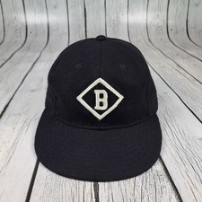 Vintage Ebbets Field Flannels Wool Hat Cap Mens Bismark Churchills 1945 Black picture