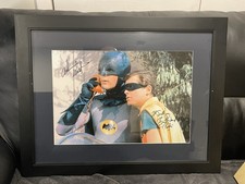 Adam West & Burt Ward Signed Batman Framed Photo Autograph, Television Original picture
