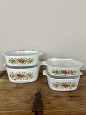 Rare 8 Piece Vintage MCM Spice Of Life Corning Ware Lidded Casserole Dishes picture