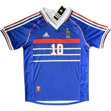 Zinedine Zidane #10 France 1998 World Cup Home Jersey Collection -Mens Sizes-NEW picture