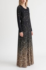 NWT Made With Love Black Bokeh Print Maxi dress witchy fairycore Whimsigoth AOP picture