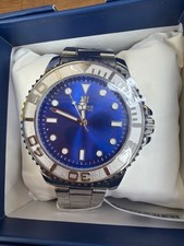 Montres Prestige Men's Blue Dial Diver Watch Stainless NEW w/ Box picture
