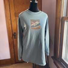 Vintage 90s Long Sleeve Tee Breckenridge Colorado Faded Mens L Streetwear Grunge picture