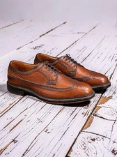 Vintage Roblee Brown Leather Wingtip Lace-Up Oxford Dress Shoes Size 10 D picture