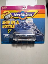 Vintage 1990 Galoob Micro Machines Ship In A Bottle #10 Kitty Hawk MOC New picture