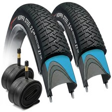 Set 20 X 2.10 BMX Bike Tire & Tubes Schrader - Foldable 54-406, 27 TPI | Steel F picture