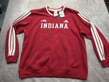 New Adidas Indiana Hoosiers Retro Crew Sweatshirt Mens XL Loose Big10 $90 picture