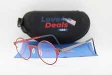 NEW BLACKFIN BF 809 GRAYLAND COL.758 RED BLACK TITAN AUTHENTIC EYEGLASSES 45-22 picture