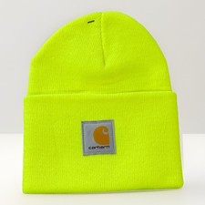 Carhartt Acrylic Knit Beanie Watch Cap A18-BLM Bright Lime NWT picture