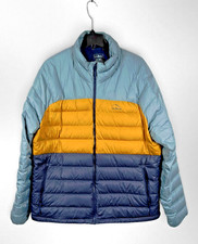 L.L. Bean Men’s Down Hooded Puffer Jacket Full Zip Lightweight Green 2XL picture