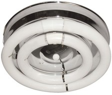 Fluorescent Circline 54 Watt Antique Open Bulb Vintage Chrome Ceiling Fixture picture