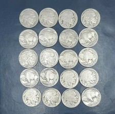 20(EACH) FULL DATE BUFFALO NICKELS FROM THE 20s AND 30s picture