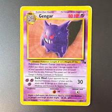 Gengar 20/62 Fossil Holo Rare 80 HP English 1999 Wizards of the Coast picture