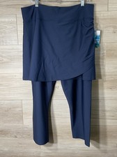 NEW Coolibar Capri Skirted Leggings Womens XL Navy Swim UPF50+ Modest Sporty picture
