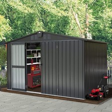 Domi Storage Shed 10'x 8' Metal Shed for Backyard,Garden,Lawn,w/Lockable Door picture