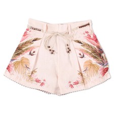 ZIMMERMANN Womens Ascension Print Belted Shorts Multicoloured 12 RRP 445 picture