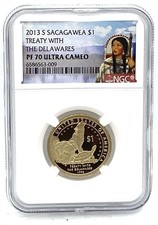 2013 S Sacagawea $1 Treaty With The Delawares NGC PF 70 Ultra Cameo picture