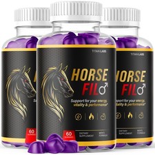 (3 Pack) Horse Fil Gum Advanced Male Health Support Formula HorseFil 180 Gummies picture