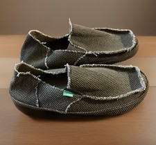 Sanuk Rounder Sidewalk Surfers Casual Canvas Loafers Mens Size 8 SWF1113 Brown picture