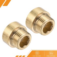 2Pcs Shower Head Extension Arm Brass G1/2 Male to Female 20mm picture