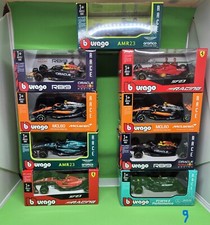 Bburago Die-Cast Rreplica Collectible Race Car Vehicles - Lot of 9 picture