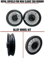 Tubeless Alloy Wheel Rim Set For Royal Enfield Classic 350 Reborn 2021–2025 picture