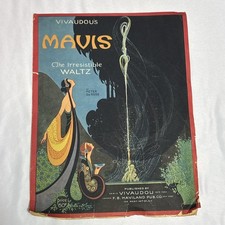 Vivaudou’s Mavis The Irresistible Waltz Antique Original Sheet Music French 1920 picture