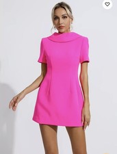 NWT CATCHALL Jacqueline Mini Dress with Bow and Short Sleeves SIZE MEDIUM picture