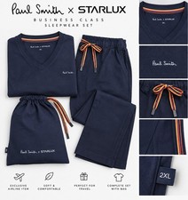 Paul Smith x STARLUX Airlines Business Class Sleepwear Set 2XL Navy Pajamas picture