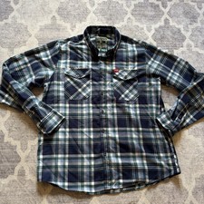 EUC Men’s Blue & Green Plaid Flannel DIXXON Button Up Shirt Size 2XT THEY LIVE picture
