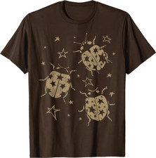 Cute Ladybug y2k Grunge 2000s Alt 90s Vintage Star Dots Teen T-Shirt picture