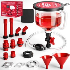 22-Piece No-Spill Coolant Filling 22 PCS - Pro Kit with Siphon Pump, Red  picture