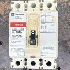 Cutler-Hammer HFD3060 HFD 65k Circuit Breaker 60A 3-Pole 600VAC 65kA picture