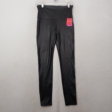 New NWT Spanx Faux Leather Legging Women's Large Black Shapewear Ankle Length picture