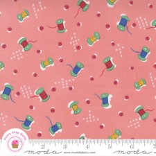 Moda  30's PLAYTIME 33632 13 Petal Pink Spools Quilt Fabric 30s Reproduction picture