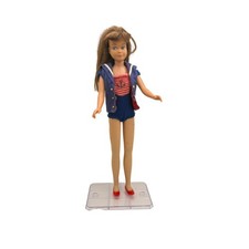 Vintage 1964 Mattel Skipper Doll Brunette Straight Leg Japan w/ Outfit Shoes picture