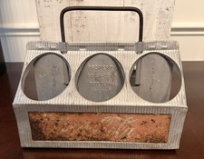 Coca-Cola 1940s Vintage Aluminum Metal 6-Pack Bottle Carrier Holder picture