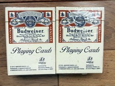 VTG Budweiser Beer Playing Cards United States Card Co Sealed Deck Breweriana BN picture