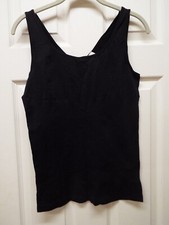 Yummie Tummie Tank With Reversible Neckline - Black- S/M - NEW picture