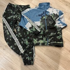 adidas Minecraft Movie Tracksuit Jacket and Pants Set of 2 Mens Sz 2xl picture