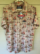 NEW Burlebo Men’s M Performance Button Up - Cowboy Up picture