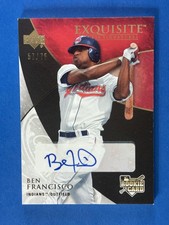 2007 UD Exquisite Rookie Signatures Gold Ben Francisco Autograph #/75 Indians picture