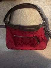 COACH Y2K Vintage Signature Shoulder/Crossbody Bag Red F12884 picture