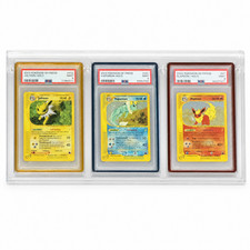 Triple 3 Slab PSA CGC Graded Card Acrylic Magnetic Display Case Guard Bumpers picture