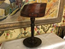 Antique Circa 1900 English Decorated Milliners Hat Block on Stand  picture