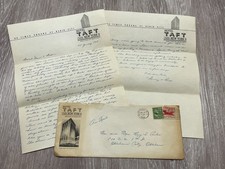 1949 Hotel Taft NYC Letter Inauguration Truman Parade Radio City Music Hall Trip picture
