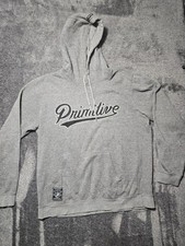 Primitive Apparel Hoodie Mens Large Gray Script Logo Pullover Skateboarding Skat picture